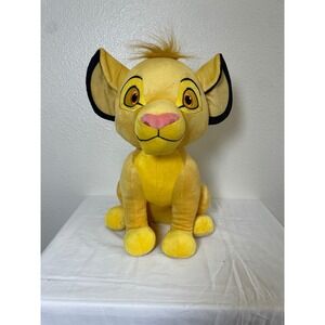 Disney Simba Plush Toy Kids 12in Yellow Excellent Lion King Stuffed Animal